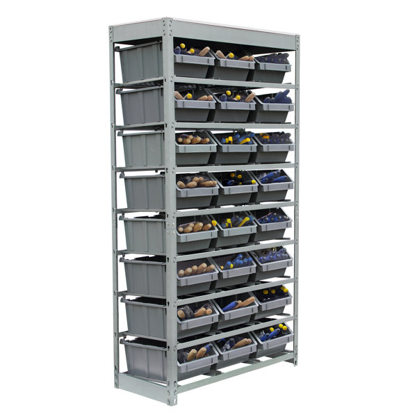 Rebrilliant Jiske 34 W x 16 D x 65 H Garage Storage Bin Rack System
